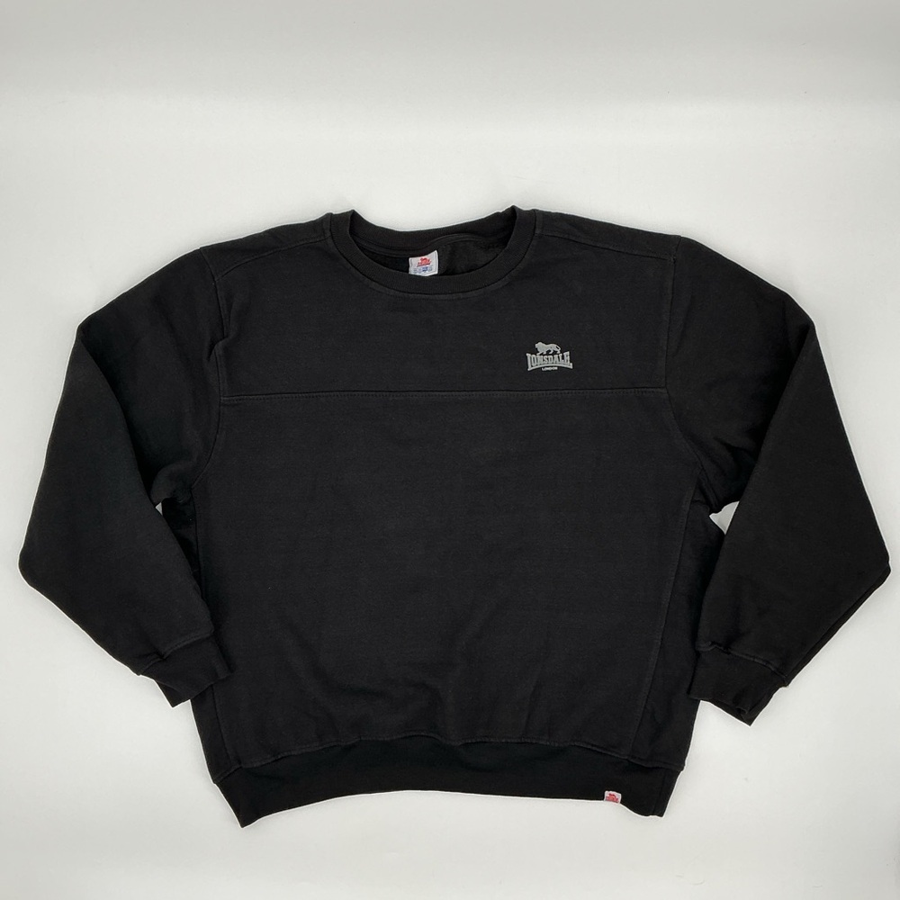 Black Crewneck Lonsdale Long Sleeve Warm Sweater Size 3X
